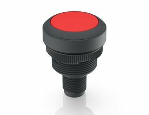 RAMO 22 I, M12, Bund rund, Leuchtmittel weiß, Blende rot, M12 4-polig A-kodiert