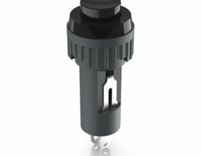 Drucktaster, 9.1 mm, 1S, tastend, 1 S, Blende schwarz
