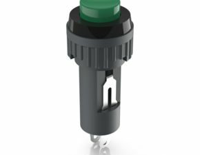 Drucktaster, 9.1 mm, 1S, tastend, 1 S, Blende grün