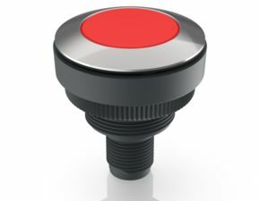 RAMO 30 I, M12, Bund rund, Leuchtmittel weiß, Blende rot, M12 4-polig A-kodiert