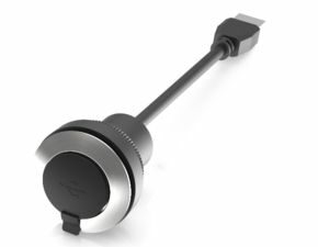 RAMO 30 F, USB, Bund rund, Frontring Edelstahl, USB 3.0 Typ A mit Kabel 55 cm