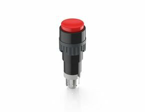 Drucktaster, 9.1 mm, 1Ö+1S, tastend, 1 Ö + 1 S, Blende rot