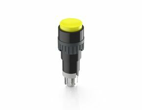 Drucktaster, 9.1 mm, 1Ö+1S, tastend, 1 Ö + 1 S, Blende gelb