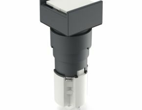 LUMOTAST 75 IP65, Leuchtdrucktaster, Bund quadratisch, Blende flach, tastend, 1 Ö + 1 S