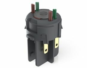 RAFIX FS Schaltelement Universal QC, Gold, Lichtleiter, für LED Clip, 1 Ö + 1 S