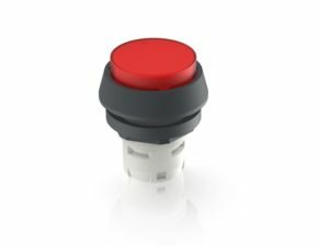 RAFIX 16, Leuchtdrucktaster, vorstehende Blende, Bund rund, Blende rot