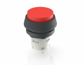 RAFIX 16, Drucktaster, vorstehende Blende, Bund rund, Blende rot