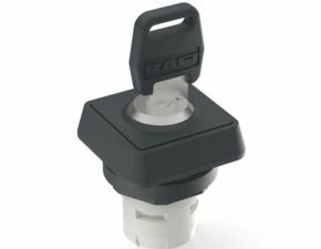 RAFIX 16, Schlüsselschalter, Bund quadratisch, 1 x 90°, Form L, rastend, Abzugsstellung 0+1