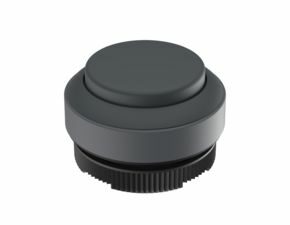 RAFIX 22 FS, Drucktaster, Blende vorstehend, Bund rund, tastend, Frontring schwarz, Blende schwarz