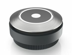 RAFIX 30 FS+, Leuchtdrucktaster Ring- und Punktausleuchtung, Bund rund, tastend, Frontring Edelstahl, Farbe transparent, Blende Edelstahl
