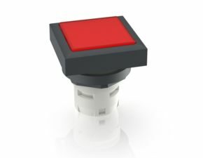 RAFIX 16, Leuchtvorsatz, Bund quadratisch anreihbar, flache Blende, Blende rot