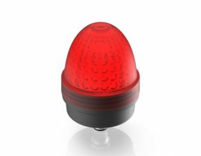 Signalleuchte Tilted Diamond M12, 24 V, Blende rot, M12 4-polig A-kodiert