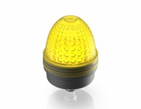 Signalleuchte Tilted Diamond M12, 24 V, Blende gelb, M12 4-polig A-kodiert