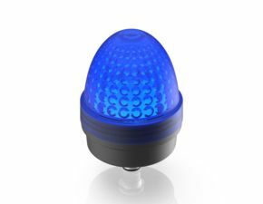 Signalleuchte Tilted Diamond M12, 24 V, Blende blau, M12 4-polig A-kodiert