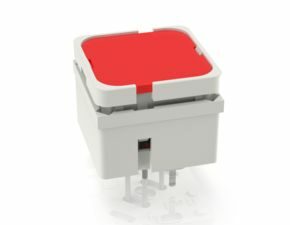 RF 15 H, Silber, Vollausleuchtung 2 LED, 2,9 ± 0,6 N, Leuchtmittel rot, Blende rot, 1 S
