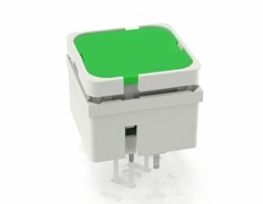 RF 15 H, Silber, Vollausleuchtung 2 LED, 2,9 ± 0,6 N, Leuchtmittel grün, Blende grün, 1 S