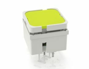 RF 15 H, Silber, Vollausleuchtung 2 LED, 2,9 ± 0,6 N, Leuchtmittel gelb, Blende gelb, 1 S