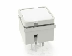 RF 15 H, Silber, Vollausleuchtung 1 LED, 2,9 ± 0,6 N, Leuchtmittel weiß, Blende weiß, 1 S