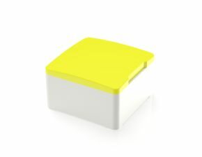 MICON 5, Stößel quadratisch 14,5 mm, mit mechanischem Anschlag, gelb, GH 12,5 mm