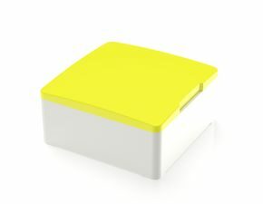 MICON 5, Stößel quadratisch 18 mm, mit mechanischem Anschlag, gelb, GH 9,55 mm