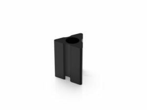 Distanzbuchse dreieckig, Länge 5,00 mm, schwarz
