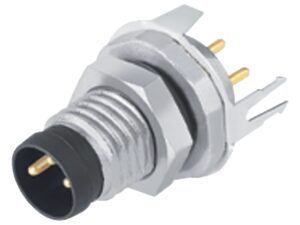 M8 Flanschstecker, Polzahl: 5, schirmbar, THT, IP67, UL 2238, M8x1,0, Rückwandmontage