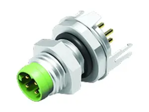M8 Flanschstecker, Polzahl: 4, schirmbar, THT, IP67, M8x1,0, Rückwandmontage