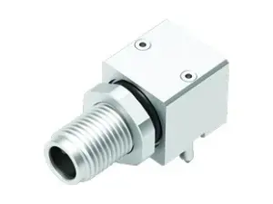 M5 Flanschstecker, gewinkelt, Polzahl: 3, schirmbar, löten, IP68, UL 2238, Rückwandmontage