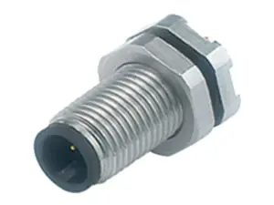 M5 Flanschstecker, Polzahl: 3, ungeschirmt, THT, IP67, UL 2238, M5x0,5, Rückwandmontage