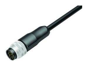 Binder M16 Kabelstecker, Polzahl: 12, ungeschirmt, am Kabel angespritzt, IP68, PUR, schwarz, 12 x 0,25 mm²