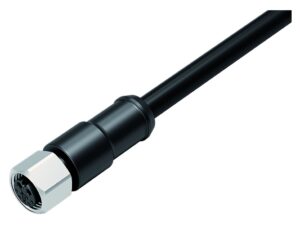 Binder M12 Kabeldose, Polzahl: 2+7, am Kabel angespritzt, IP67, PUR, schwarz, Power: 2 x 0,75 (AWG 18), Signal: 7 x 0,14 (AWG 26)
