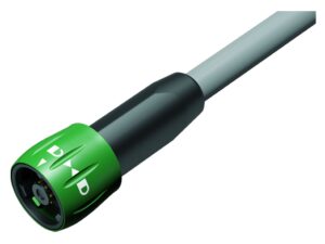 Binder Bajonett Kabelstecker, Polzahl: 8, ungeschirmt, löten, IP67, PVC, grau, 8 x 0,25 mm²