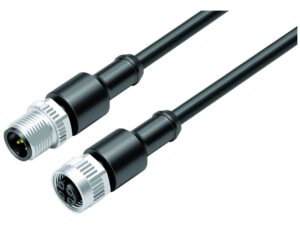 Binder M12 Verbindungsleitung Kabelstecker – Kabeldose, Polzahl: 5, ungeschirmt, am Kabel angespritzt, IP69K, UL 2238, PUR, schwarz, 5 x 0,34 mm²