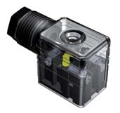 Magnetventilstecker Bauform B, 2+PE, PG9 mit LED