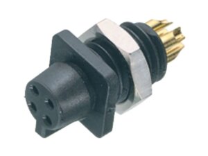 Snap-in IP40 flange socket, 4-pole, Series 719 | Item No. 09 9766 30 04 | Binder