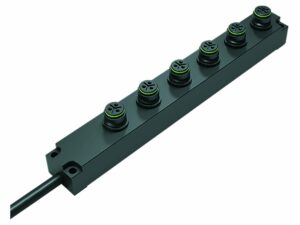 Snap-In IP67 6-fach-Verteiler 3-polig Serie 720 | Art. 72 9141 500 06 | Binder