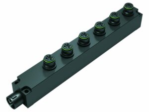 Snap-In IP67 6-fach-Verteiler 3-polig Serie 720 | Art. 72 9143 000 06 | Binder