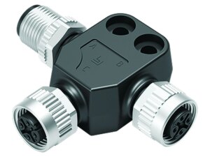 Zweifachverteiler, T-Verteiler, Stecker - 2 Dosen 5-polig Serie 765 | Art. 79 5255 190 05 | Binder