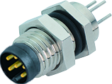 Sensor-Flanschstecker M8, 4 polig, IP 67