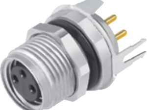 M8 sensor flange connector, 3-pin, IP 67
