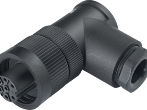 RD24 Winkeldose, Polzahl: 6+PE, 10,0-12,0 mm, ungeschirmt, crimpen (Crimpkontakte müssen separat bestellt werden), IP67, UL, ESTI+, VDE, PG 13,5