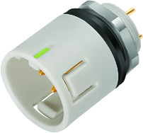 Snap-In Flanschstecker, Polzahl: 12, ungeschirmt, THT, IP67, M12x1,0, Frontmontage