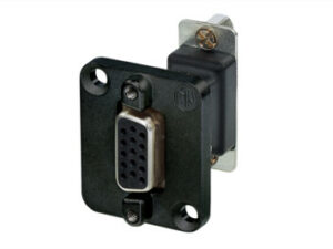 D-SUB FEEDTHROUGH 15P BLACK F-F