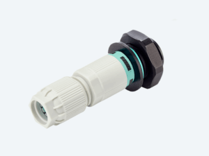Micro Verbindungsstecker Einbauteil M16 2p Grau  Schrauben L-N IP68